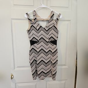 ARK & Co. Women's Dress Black and Beige sleeveless Mini Size S